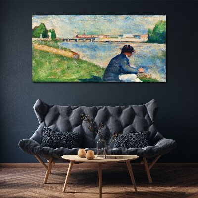 Tableau sur toile Un paysage paisible au bord de la rivière