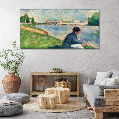 Tableau sur toile Un paysage paisible au bord de la rivière