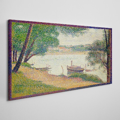 Tableau toile imprimée Un paysage paisible au bord de la rivière