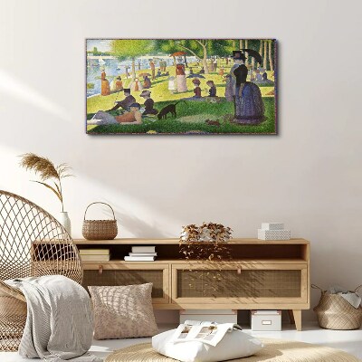 Tableau imprimé sur toile Dimanche après-midi au bord de la rivière