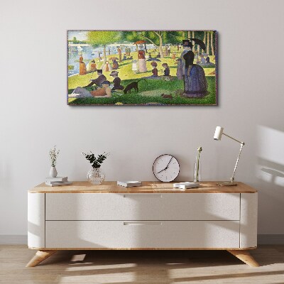 Tableau imprimé sur toile Dimanche après-midi au bord de la rivière