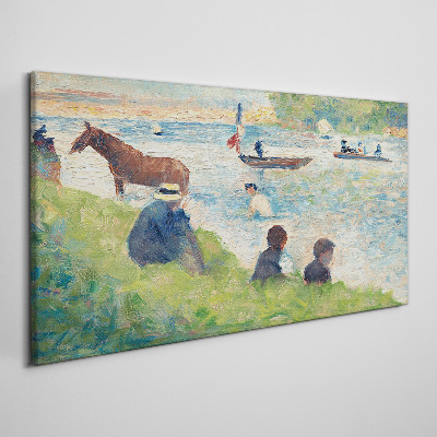 Tableau sur toile Un après-midi d'été au bord de la rivière