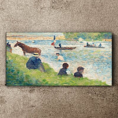 Tableau sur toile Un après-midi d'été au bord de la rivière