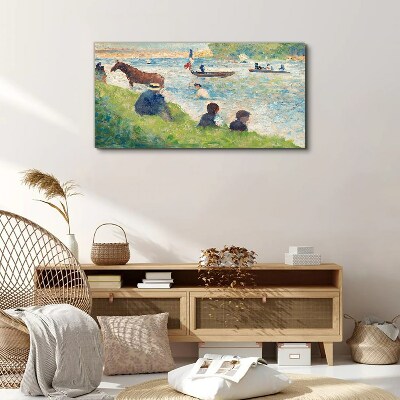 Tableau sur toile Un après-midi d'été au bord de la rivière