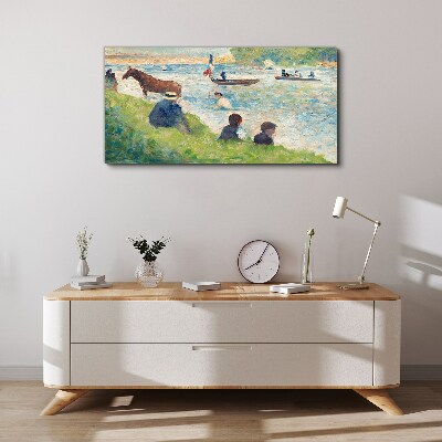 Tableau sur toile Un après-midi d'été au bord de la rivière