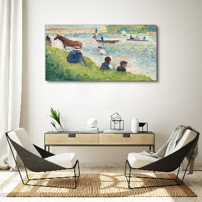 Tableau sur toile Un après-midi d'été au bord de la rivière