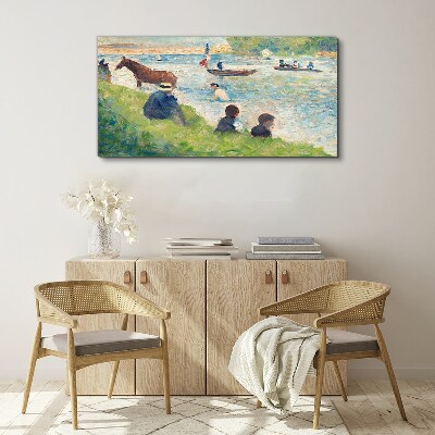 Tableau sur toile Un après-midi d'été au bord de la rivière