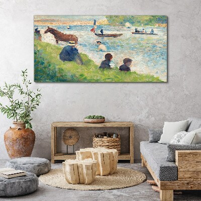 Tableau sur toile Un après-midi d'été au bord de la rivière
