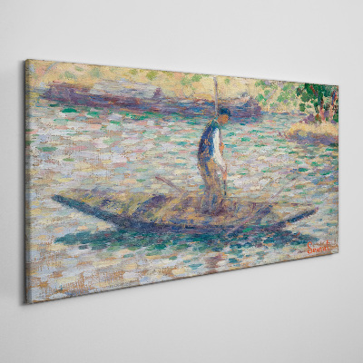 Tableau imprimé sur toile Marin sur la rivière