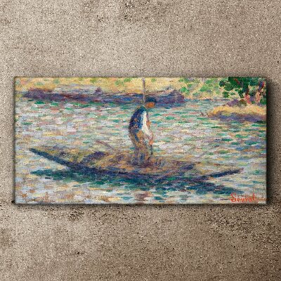 Tableau imprimé sur toile Marin sur la rivière