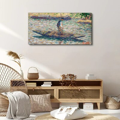 Tableau imprimé sur toile Marin sur la rivière