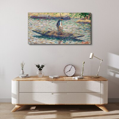 Tableau imprimé sur toile Marin sur la rivière