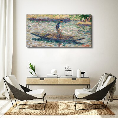 Tableau imprimé sur toile Marin sur la rivière