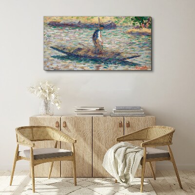 Tableau imprimé sur toile Marin sur la rivière