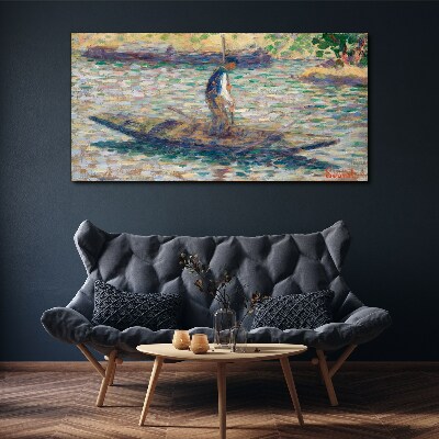 Tableau imprimé sur toile Marin sur la rivière