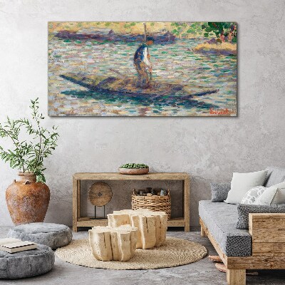 Tableau imprimé sur toile Marin sur la rivière