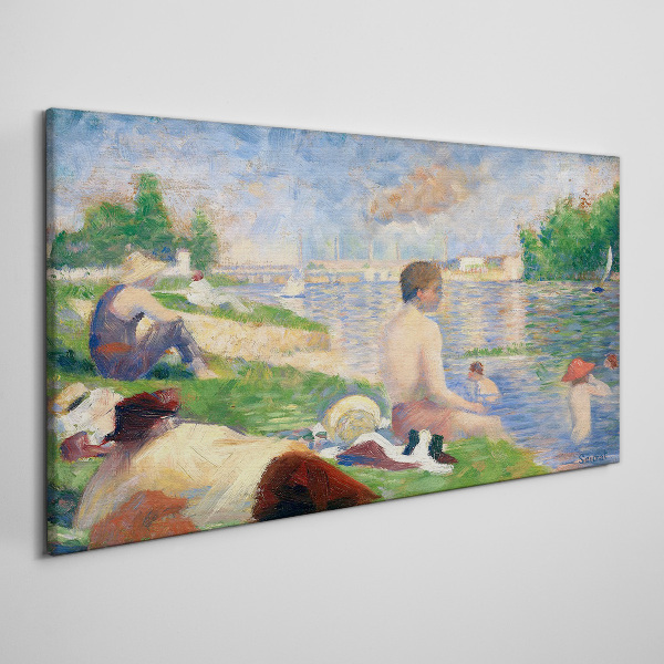 Tableau sur toile Détente estivale au bord de l'eau