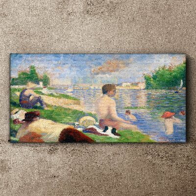 Tableau sur toile Détente estivale au bord de l'eau