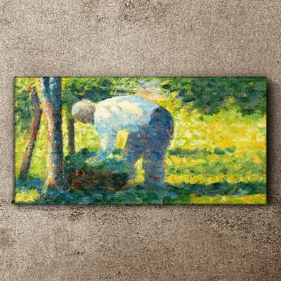 Tableau imprimé sur toile Travailler dans le jardin