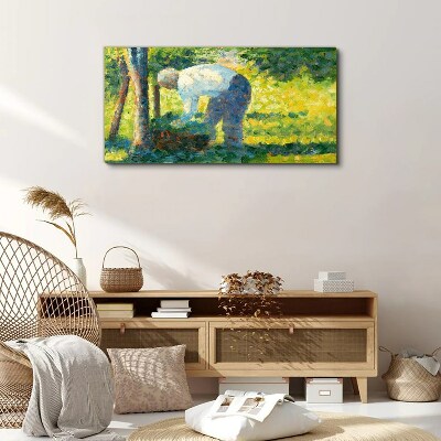 Tableau imprimé sur toile Travailler dans le jardin