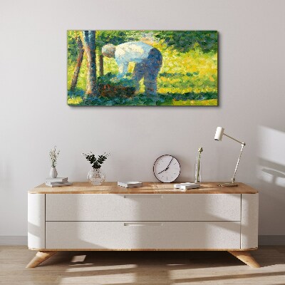Tableau imprimé sur toile Travailler dans le jardin