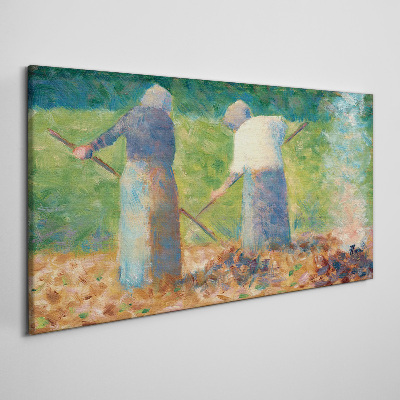 Tableau toile imprimée Femmes travaillant dans le jardin