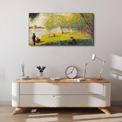 Tableau toile imprimée Une journée d'été sur la rivière