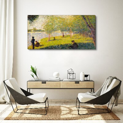 Tableau toile imprimée Une journée d'été sur la rivière