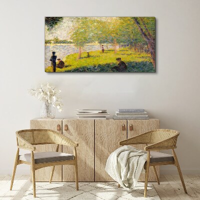 Tableau toile imprimée Une journée d'été sur la rivière