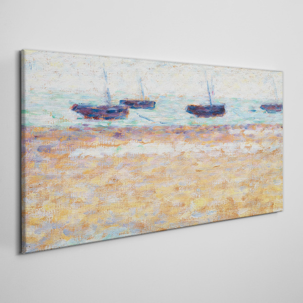 Tableau imprimé sur toile Un port tranquille aux couleurs pastel