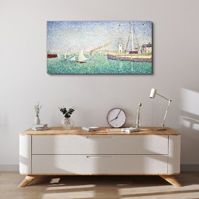 Tableau toile imprimée Paysage marin avec voiliers