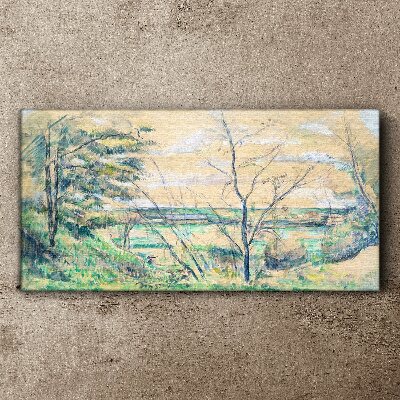 Tableau sur toile Un paysage paisible avec des arbres