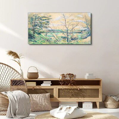 Tableau sur toile Un paysage paisible avec des arbres