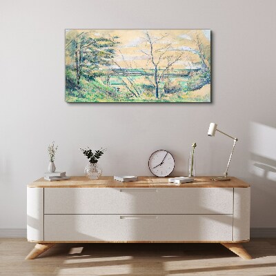 Tableau sur toile Un paysage paisible avec des arbres