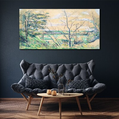 Tableau sur toile Un paysage paisible avec des arbres
