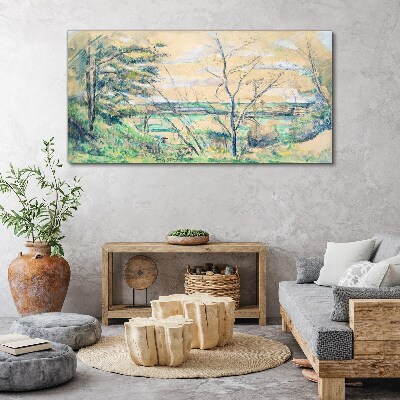 Tableau sur toile Un paysage paisible avec des arbres
