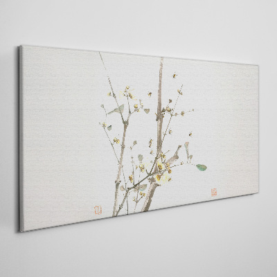 Tableau imprimé sur toile Une branche florale aux tons délicats