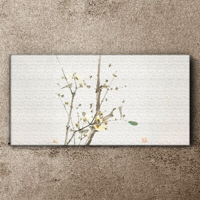 Tableau imprimé sur toile Une branche florale aux tons délicats