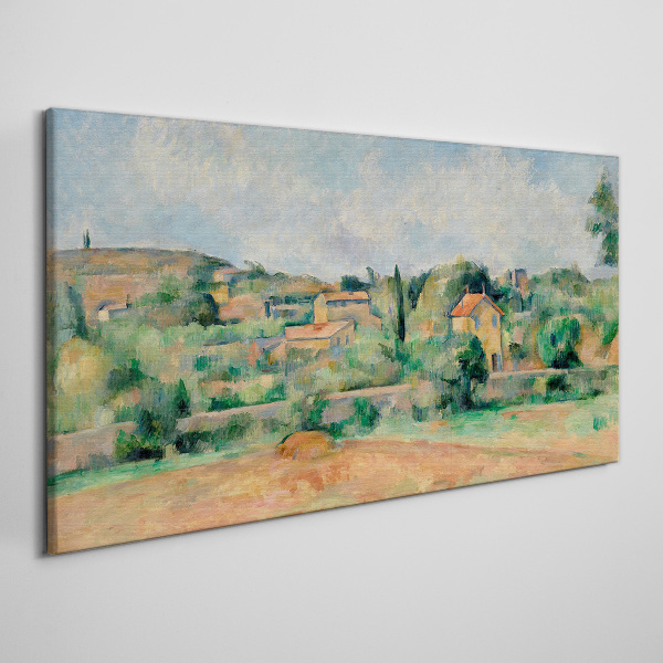 Tableau sur toile Paysage rural aux couleurs pastel