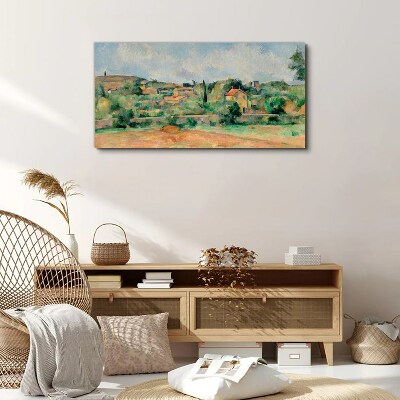 Tableau sur toile Paysage rural aux couleurs pastel