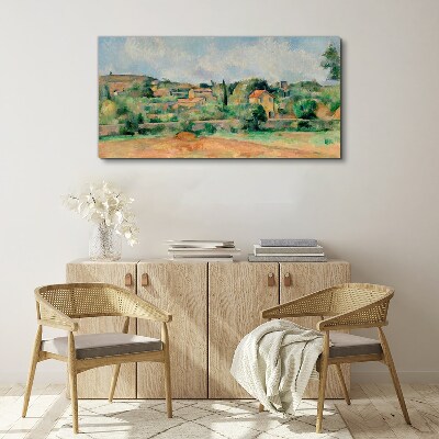 Tableau sur toile Paysage rural aux couleurs pastel