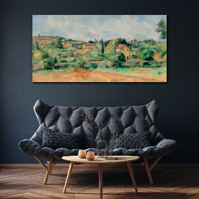 Tableau sur toile Paysage rural aux couleurs pastel