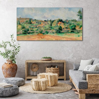 Tableau sur toile Paysage rural aux couleurs pastel
