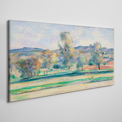 Tableau sur toile « Paysage printanier avec des arbres »