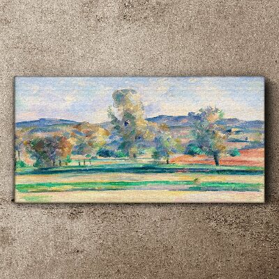 Tableau sur toile « Paysage printanier avec des arbres »