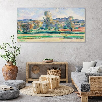 Tableau sur toile « Paysage printanier avec des arbres »