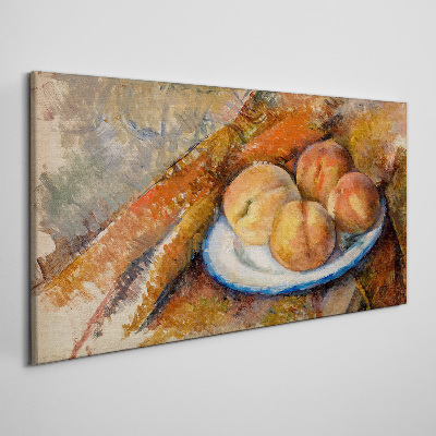 Tableau imprimé sur toile Table de fruits aux couleurs pastel