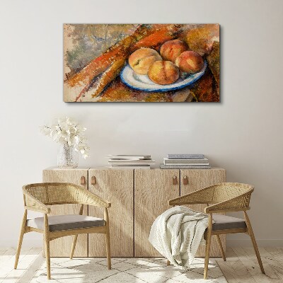 Tableau imprimé sur toile Table de fruits aux couleurs pastel
