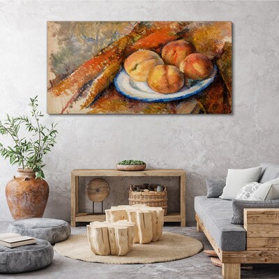 Tableau imprimé sur toile Table de fruits aux couleurs pastel