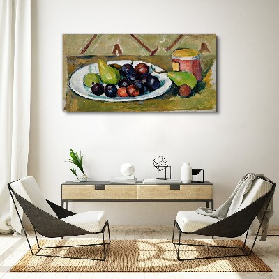Tableau sur toile Composition de fruits dans une assiette